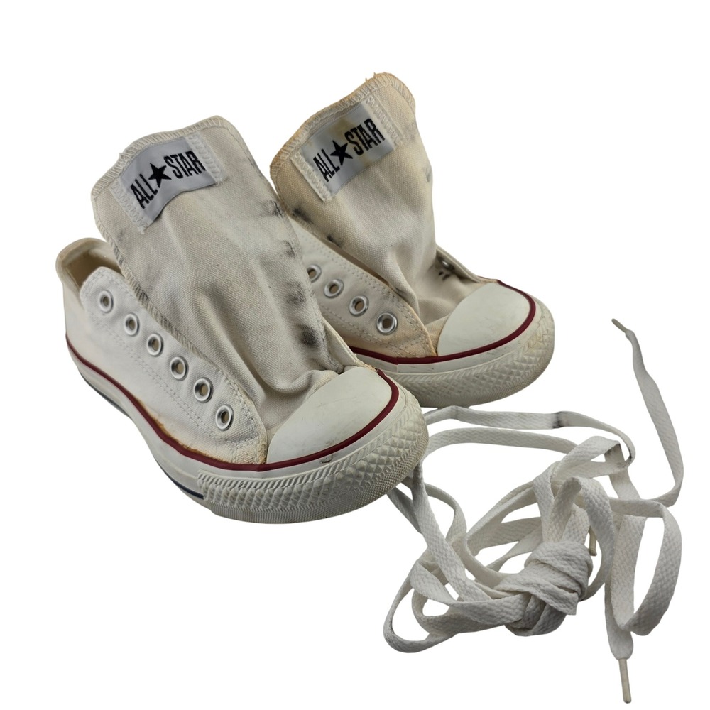 Converse Chuck Taylor All Star White Low Top Mens 6 Womens 8 Fair Condition READ